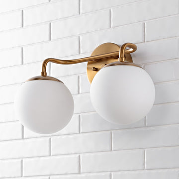 Louis Parisian Globe Metal/Frosted Glass Modern Contemporary LED Vanity